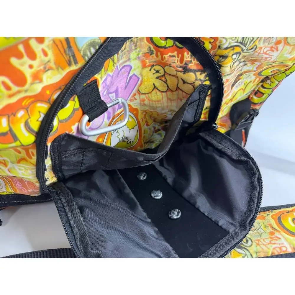Crocs Graffiti Messenger Laptop Bag Shoulder Bag Jibbitz Black Multicolor